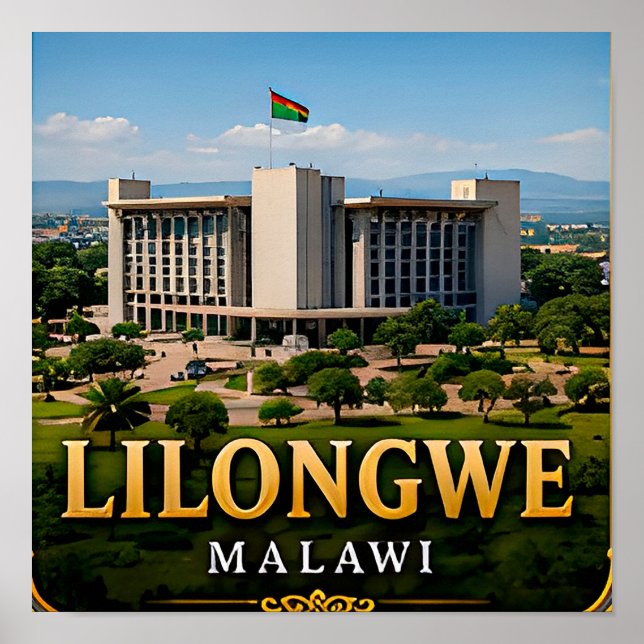 Lilongwe-Gärten und moderner Geist Malawis Poster (Vorne)