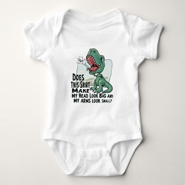Lil't Rex Big Head Klein Arms Baby Strampler (Vorderseite)