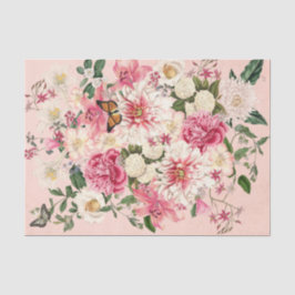 Lily and Peony Pink Garden Vertical Bouquet Pink Seidenpapier