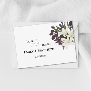 Lily and Plum Wedding Dankeschön Card