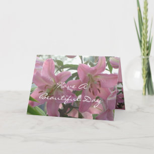 Lily Beautiful Day Card - passen Sie jede Gelegenh Karte