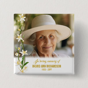 Lily Beerdigung von White Orchid Button