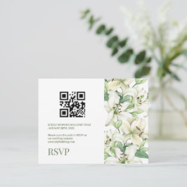 LILY Blossom Elegance QR Code RSVP Karte