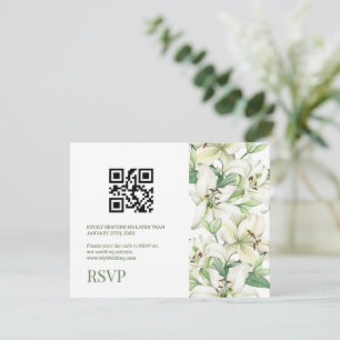 LILY Blossom Elegance QR Code RSVP Karte