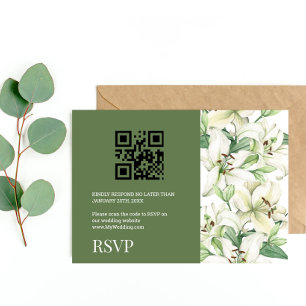 LILY Blossom Elegance QR Code RSVP Karte