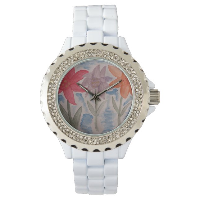 Lily-Blume Armbanduhr (Vorderseite)