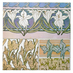 Lily Blume Art Nouveau Style, Mucha Fliese