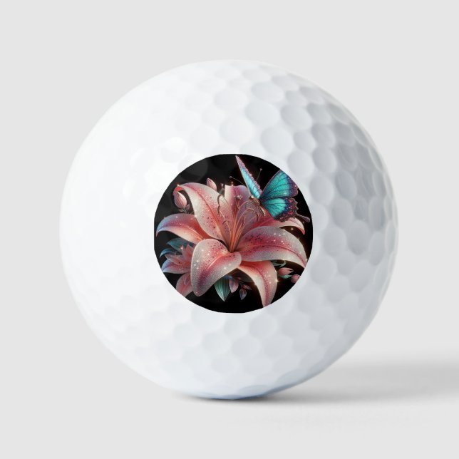 Lily Blume & Butterfly Golfball (Vorderseite)