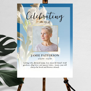 Lily Blume Celebration of Life Foto Beerdigung Poster
