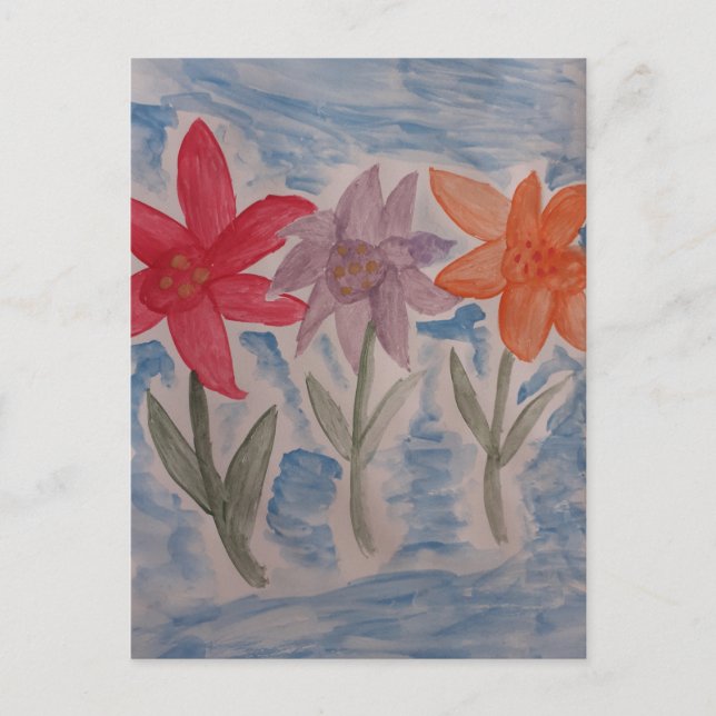 Lily Blume Flat Postkarte (Vorderseite)
