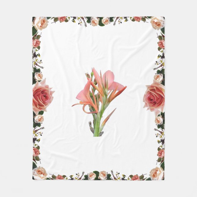 Lily Blume Fleecedecke (Vorderseite)