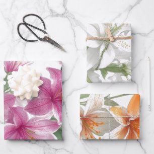 Lily-Blume Geschenkpapier Set