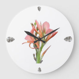 Lily Blume Große Wanduhr