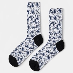 Lily Blume Ink Sketched Pattern Socken