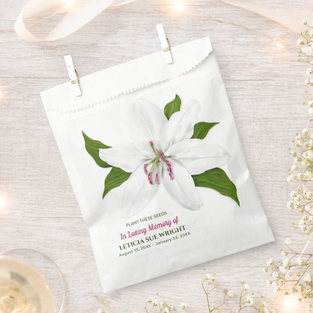Lily Blume Seed Packet Beerdigung Memorial Geschenktütchen (Ausgeschnitten)