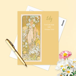 Lily Blume Series Alphonse Mucha Postkarte