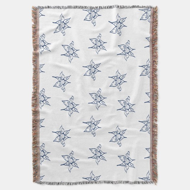 Lily Blume zeichnend Muster Decke (Vorderseite Vertikal)