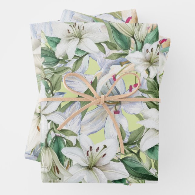 Lily-Blumen-Verpackungspapier Geschenkpapier Set (Beispiel)