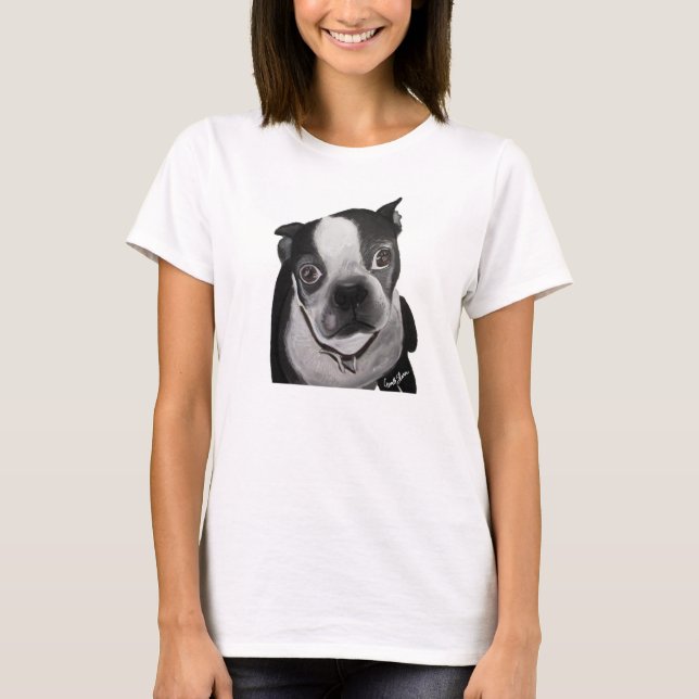 Lily - Boston Terrier T-Shirt (Vorderseite)