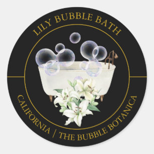 Lily Bubble Bath-Label Runder Aufkleber