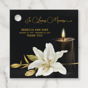 Lily Candle Funeral Geschenkanhänger