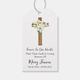 Lily Cross Gedenk Funeral Samenpacket  Geschenkanhänger