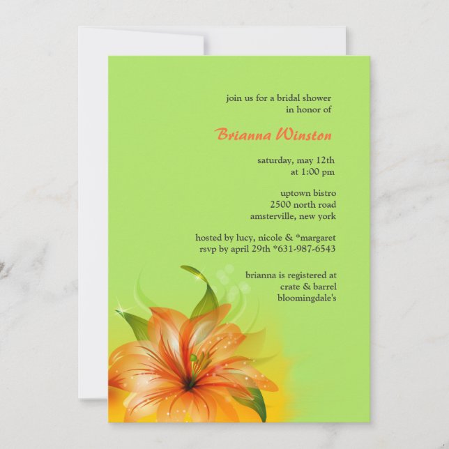 Lily Deep-Einladung Einladung (Vorderseite)