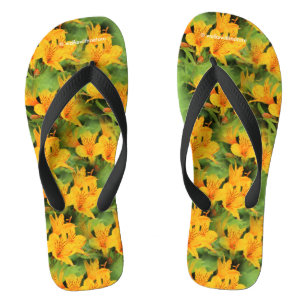 Lily der Inkas / Gelbe Alstroemeria Flip Flops