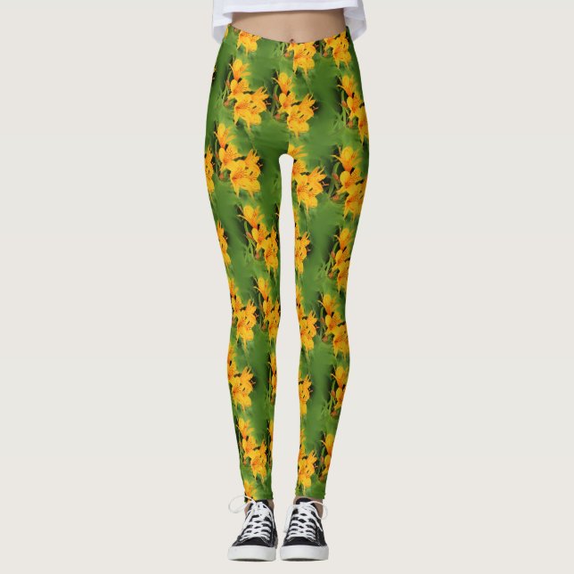 Lily der Inkas / Gelbe Alstroemeria Leggings (Vorderseite)