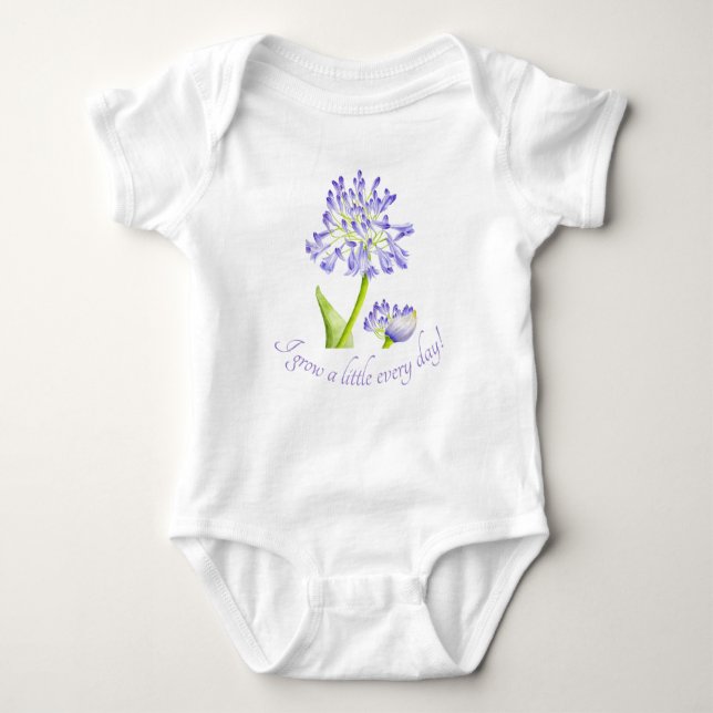 Lily des Nils auf einem Baby Bodysuit Baby Strampler (Vorderseite)