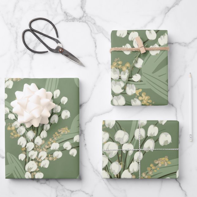 Lily des Tales Floral Geschenkpapier Set (Vorderseite)