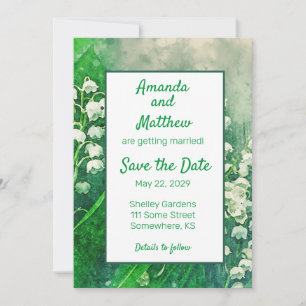 Lily des Tals Save the Date Personalisiert