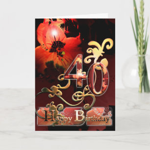 Lily Dream Blume Happy Geburtstag verzierte Karte