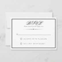 Lily - Elegante monochrome UAWG Response Card
