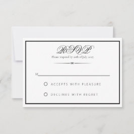 Lily - Elegante monochrome UAWG Response Card RSVP Karte