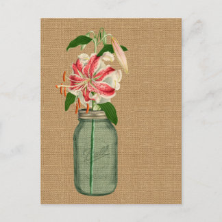 Lily flehe dans un pot Mason Postkarte