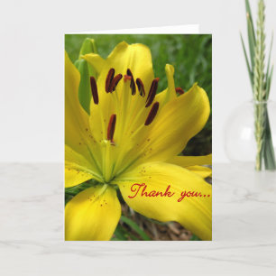 Lily Floral Vielen Dank Dankeskarte