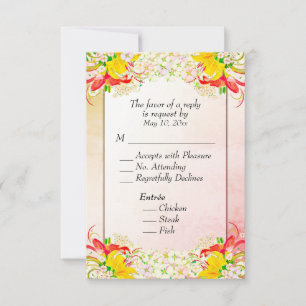 Lily Flower Garden UAWG w Entree Choice RSVP Karte
