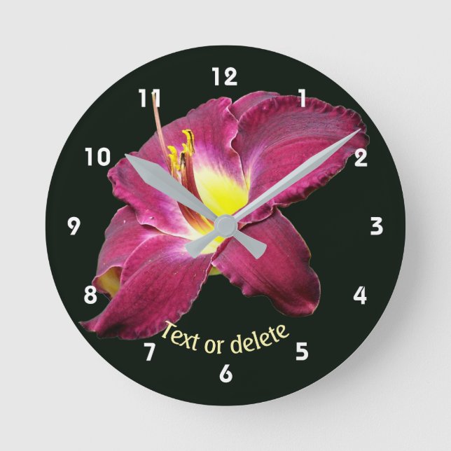 Lily Flower Personalisiert Runde Wanduhr (Vorderseite)
