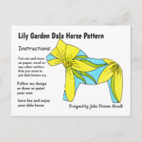 Lily Garden Dala Horse Pattern zu teilen