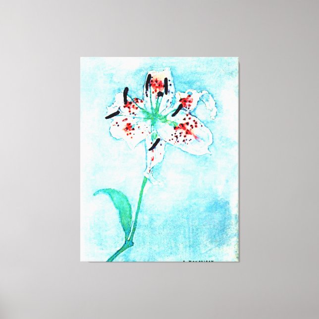 Lily, Gemälde von Piet Mondrian Leinwanddruck (Vorderseite)