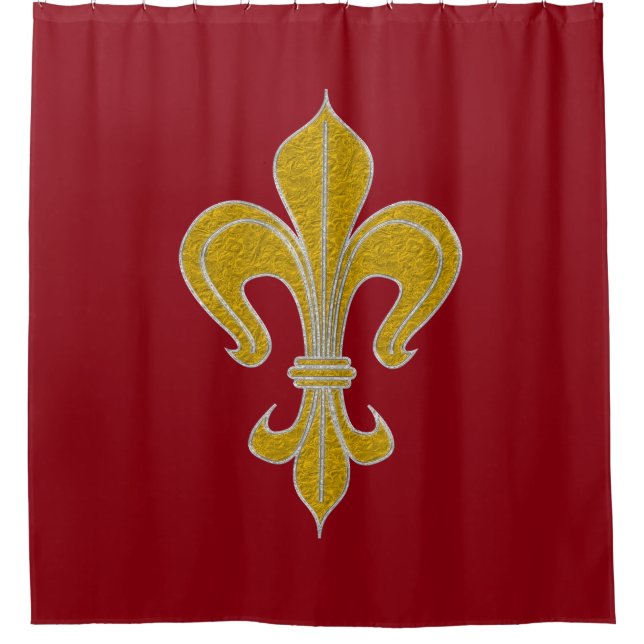 Lily Gold Silber + Ihr Backgr. Ideen Duschvorhang (Vorderseite)