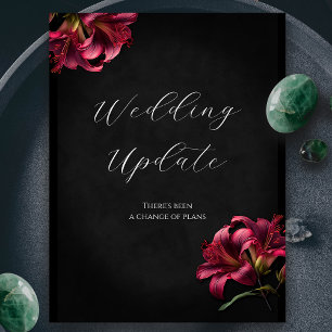 Lily Gothic Wedding Postponement Stornierung Postkarte