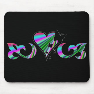 Lily Heart and Butterfy - regenbowart Mousepad