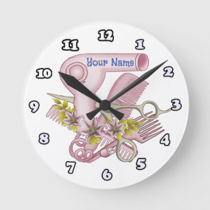 Lily Kosmetikerin Runde Wanduhr