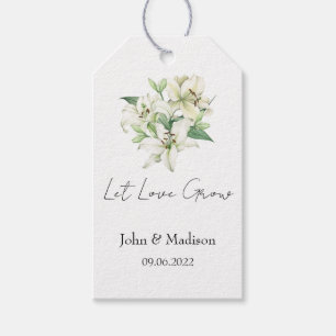 Lily   Lass Liebe wachsen Hochzeitssamen  Geschenkanhänger