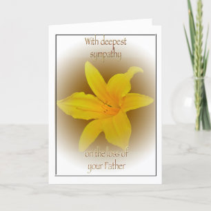 Lily Loss of Father Sympathy Card Karte