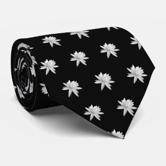 Lily Lotus Black und White Pattern Krawatte