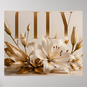 Lily Luxus-Botanik-Blumen-Wandkunst Poster