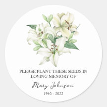 Lily Memorial Funerty Seed Packet